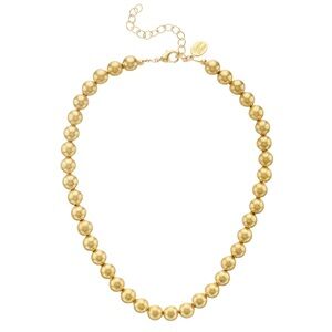 Lustrous Gold Beaded Necklace